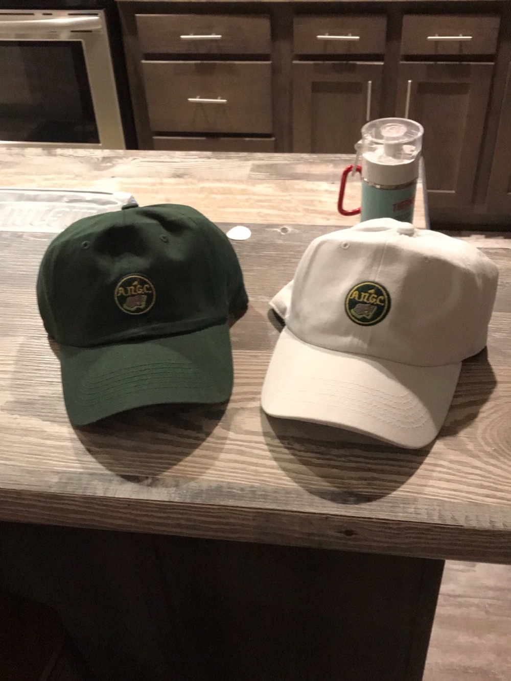 Masters Two-Pack Logo Baseball Caps in Dark Green and Beige